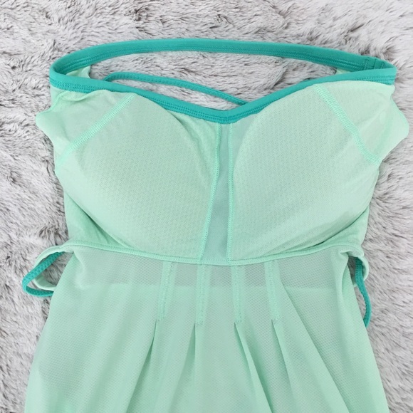 Lululemon Mint Green Open Back Strappy Top Size 6 - Picture 3 of 5